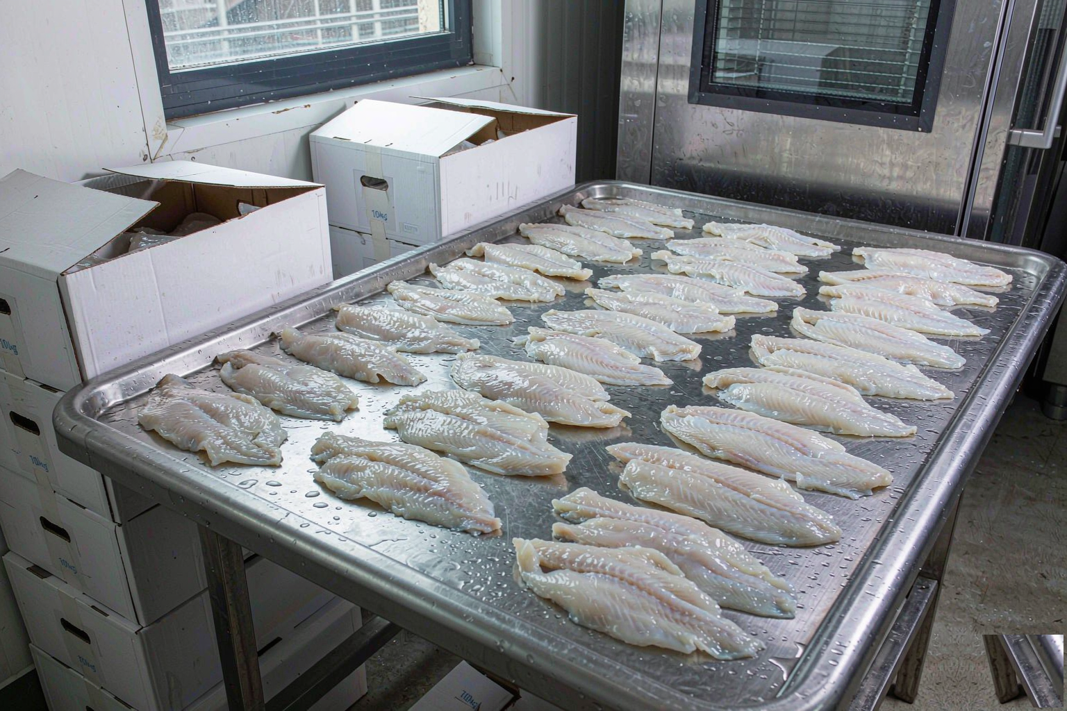 IQF frozen tilapia fillets and pangasius fillets in 10kg cartons for Latin America export